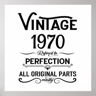 Personalized vintage 55th birthday party poster