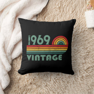 Personalized vintage 55th birthday party throw pillow
