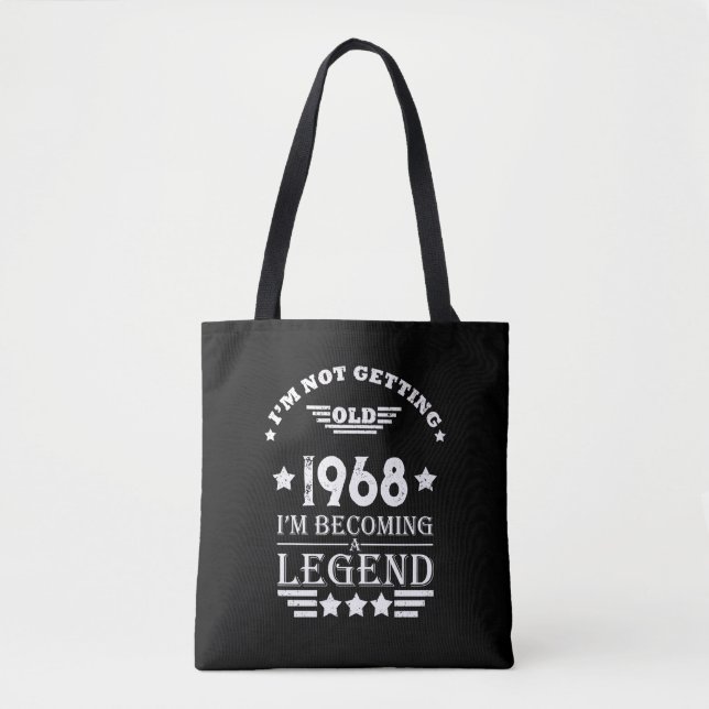Personalized vintage 55th birthday party tote bag (Front)