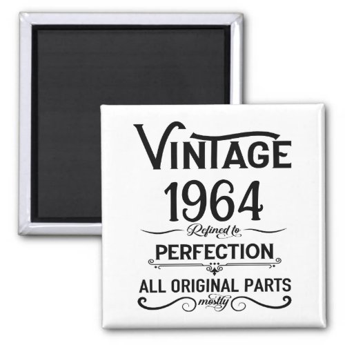 Personalized vintage 60th birthday gifts black magnet
