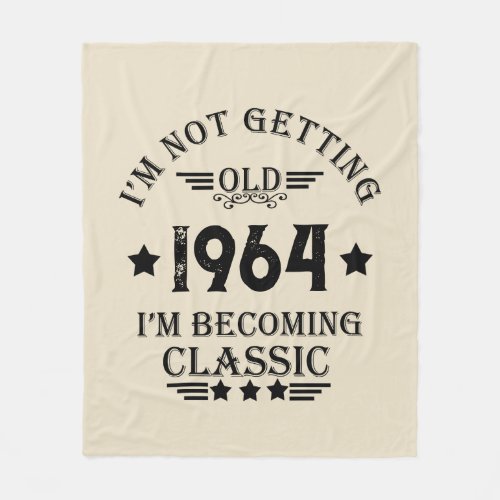 Personalized vintage 60th birthday gifts fleece blanket