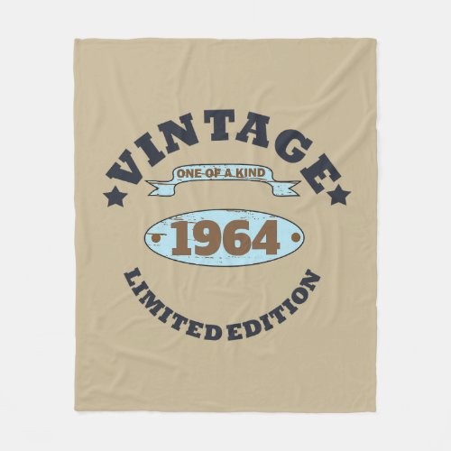 Personalized vintage 60th birthday gifts fleece blanket