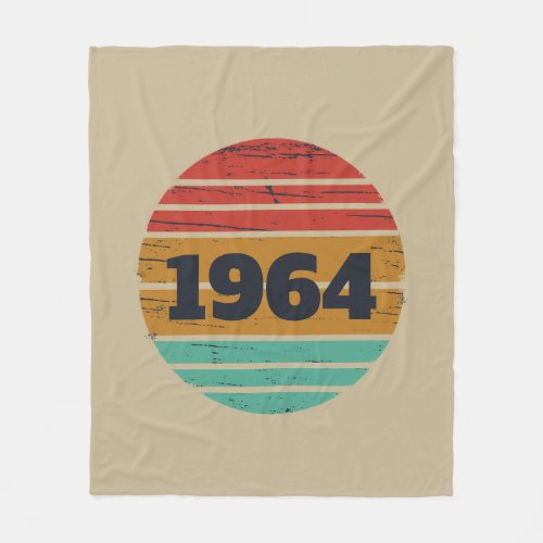 Personalized vintage 60th birthday gifts fleece blanket