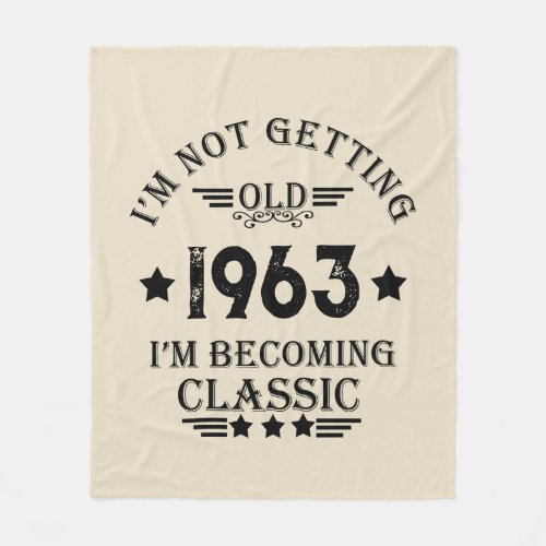 Personalized vintage 60th birthday gifts fleece blanket