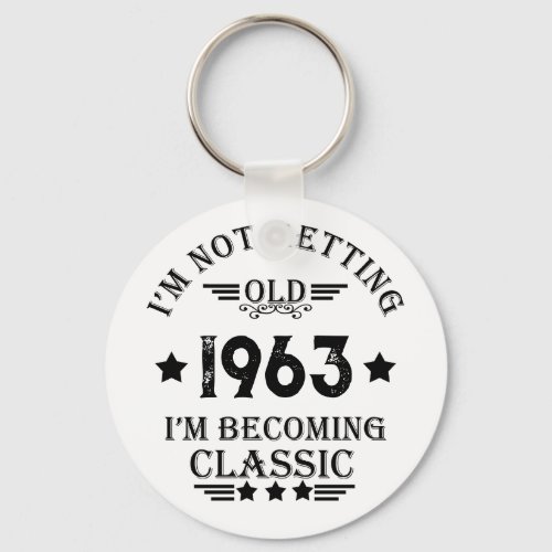 Personalized vintage 60th birthday gifts keychain