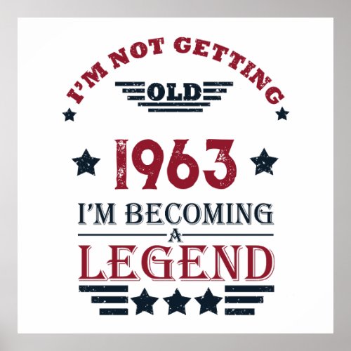 Personalized vintage 60th birthday gifts poster