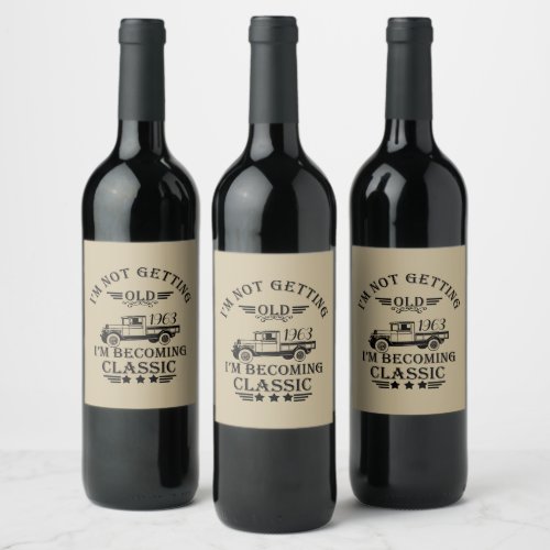 Personalized vintage 60th birthday gifts wine label