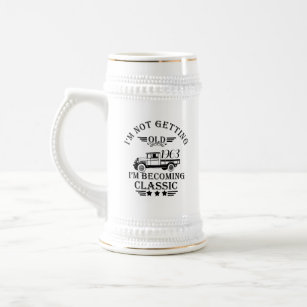 Personalized vintage 60th birthday mens gifts beer stein