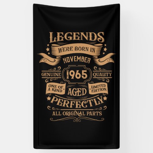 Personalized vintage 60th birthday whiskey label banner