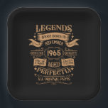 Personalized vintage 60th birthday whiskey label paper plates<br><div class="desc">You can add some originality to your wardrobe collection with this vintage classic birthday graphic design with awesome typography font lettering, is a great gift idea for men, women, husbands, wife girlfriends, and a boyfriend who will love this one-of-a-kind artwork. The best amazing and funny holiday present for your happy...</div>