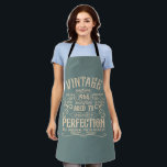 Personalized vintage 60th birthday whiskey themed apron<br><div class="desc">You can add some originality to your wardrobe collection with this vintage classic birthday graphic design with awesome typography font lettering. It is a great gift idea for men, women, husbands, wives, girlfriends, and boyfriends who will love this one-of-a-kind artwork. It is the best amazing and fun holiday present for...</div>
