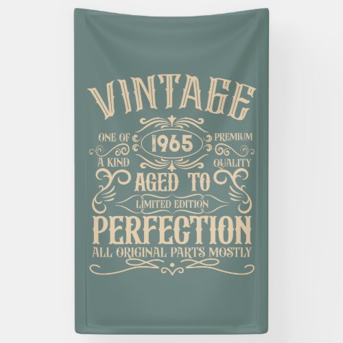 Personalized vintage 60th birthday whiskey themed banner