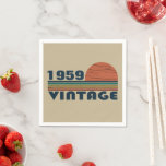 Personalized vintage 65th birthday gift napkins<br><div class="desc">You can add some originality with this limited edition, premium quality, and original, classy, retro, and vintage-looking birthday graphic design with a cool typography font. This is a great gift idea for men, women, husbands, wives, girlfriends, and boyfriends who will love this one-of-a-kind piece of art. The best unique and...</div>