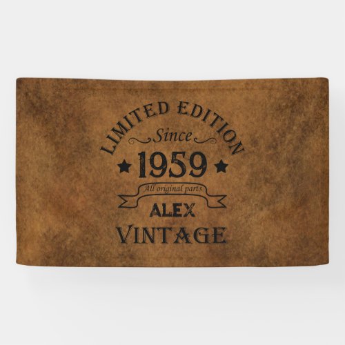 Personalized vintage 65th birthday gifts banner