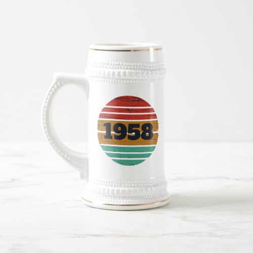 Personalized vintage 65th birthday gifts beer stein