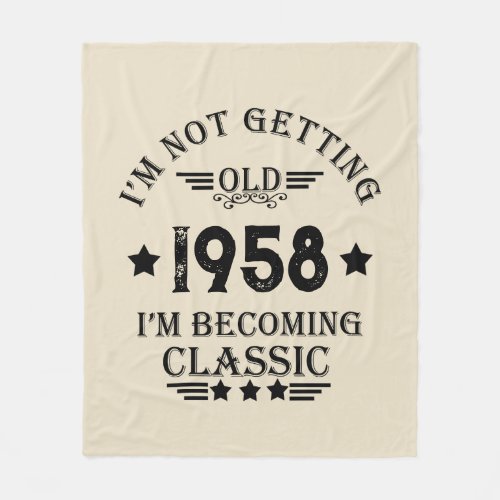 Personalized vintage 65th birthday gifts fleece blanket