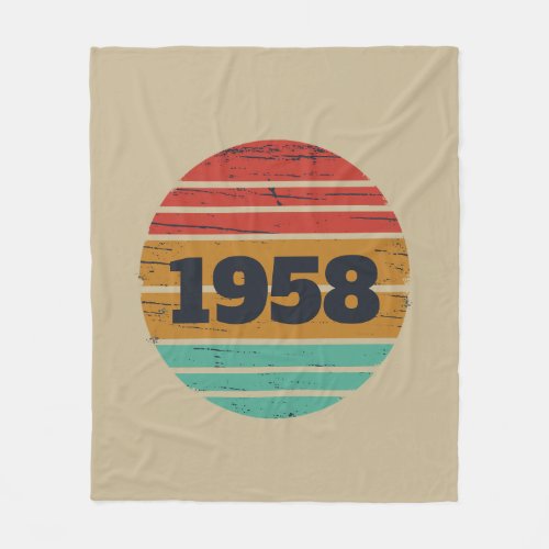 Personalized vintage 65th birthday gifts fleece blanket