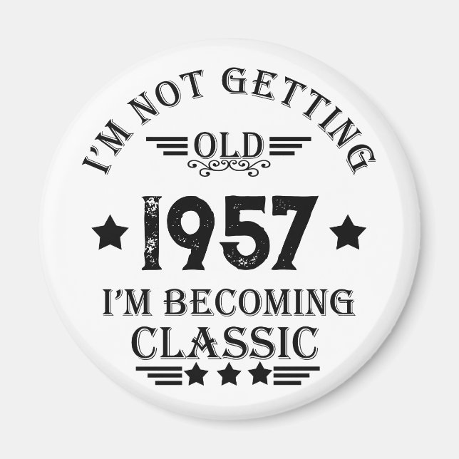 Personalized vintage 65th birthday gifts magnet (Front)