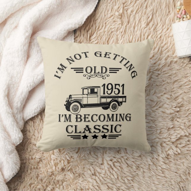 Personalized vintage 65th birthday gifts throw pillow (Blanket)