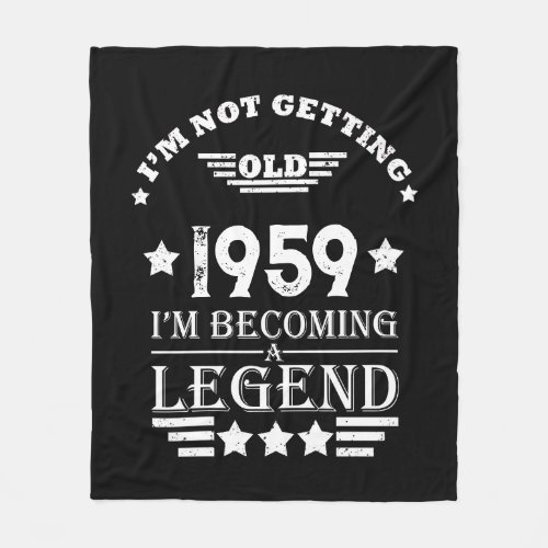 Personalized vintage 65th birthday gifts white fleece blanket