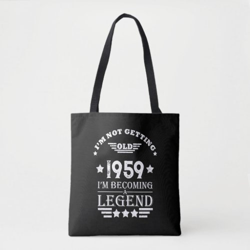 Personalized vintage 65th birthday gifts white tote bag