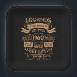 Personalized vintage 65th birthday legends gifts paper plates<br><div class="desc">You can add some originality to your wardrobe collection with this vintage classic birthday graphic design with awesome typography font lettering, is a great gift idea for men, women, husbands, wife girlfriends, and a boyfriend who will love this one-of-a-kind artwork. The best amazing and funny holiday present for your happy...</div>