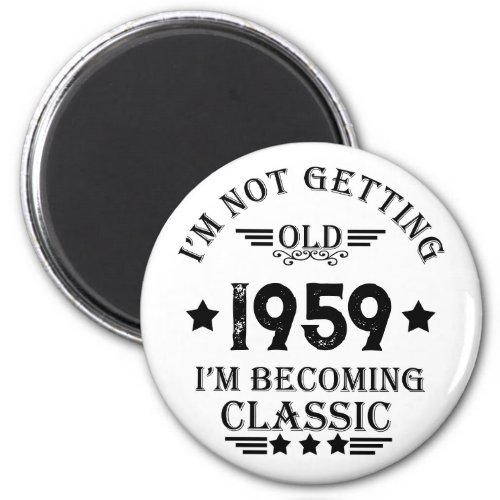 Personalized vintage 65th birthday magnet