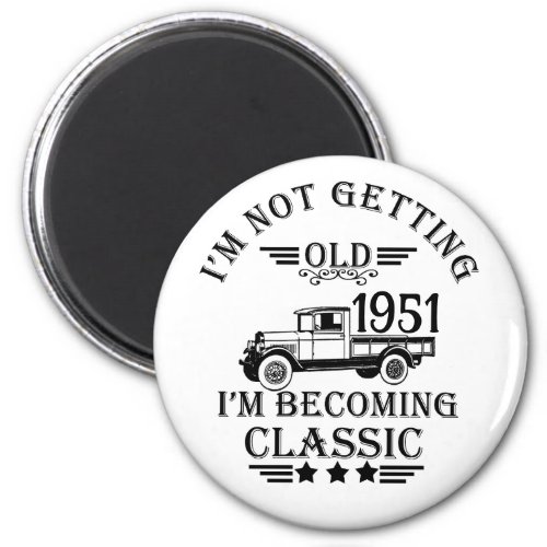 Personalized vintage 65th birthday mens gifts magnet