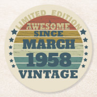 Personalized vintage 65th birthday party