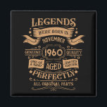 Personalized vintage 65th birthday whiskey label magnet<br><div class="desc">You can add some originality to your wardrobe collection with this vintage classic birthday graphic design with awesome typography font lettering, is a great gift idea for men, women, husbands, wife girlfriends, and a boyfriend who will love this one-of-a-kind artwork. The best amazing and funny holiday present for your happy...</div>