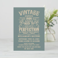 Personalized vintage 65th birthday whiskey party