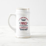 Personalized vintage 70th birthday beer stein<br><div class="desc">Make your birthday special with this unique design. Add a touch of sophisticated elegance to your birthday celebration with our exquisite, one-of-a-kind designs. These graphics bring sophistication and originality to any product, creating a memorable and stylish gift. They are perfect for those who appreciate a touch of timeless glamour on...</div>