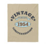 Personalized vintage 70th birthday fleece blanket