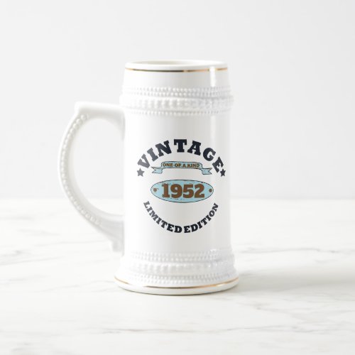 Personalized vintage 70th birthday gifts beer stein