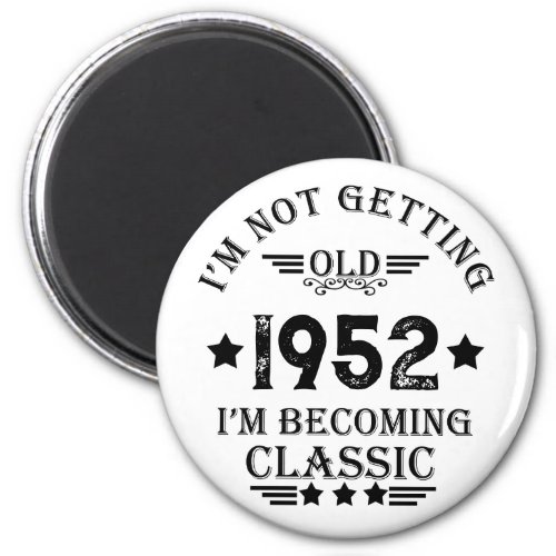 Personalized vintage 70th birthday gifts black magnet