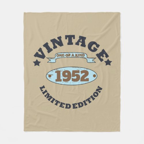 Personalized vintage 70th birthday gifts fleece blanket