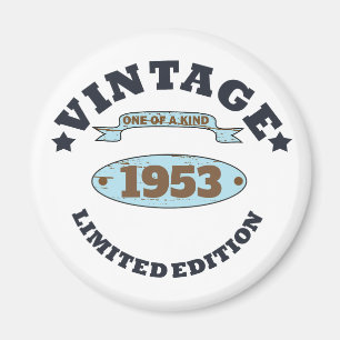 Personalized vintage 70th birthday gifts magnet