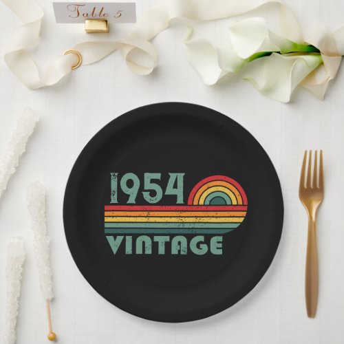 Personalized vintage 70th birthday gifts paper plates