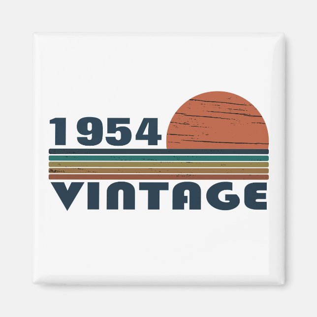 Personalized vintage 70th birthday magnet (Front)