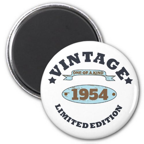 Personalized vintage 70th birthday magnet