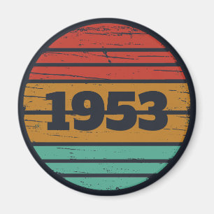 Personalized vintage 70th birthday magnet