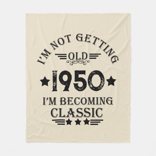 Personalized vintage 74th birthday fleece blanket