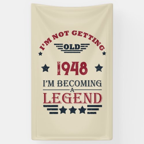 Personalized vintage 75th birthday banner