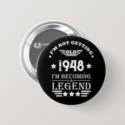 Personalized vintage 75th birthday  button