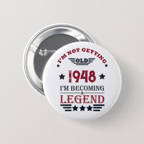 Personalized vintage 75th birthday gifts button