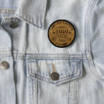 personalized vintage 75th birthday gifts button<br><div class="desc">You can add some originality with this limited edition, premium quality, and original, classy, retro, and vintage-looking birthday graphic design with a cool typography font. This is a great gift idea for men, women, husbands, wives, girlfriends, and boyfriends who will love this one-of-a-kind piece of art. The best unique and...</div>
