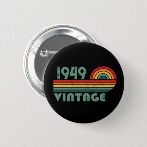 Personalized vintage 75th birthday gifts button