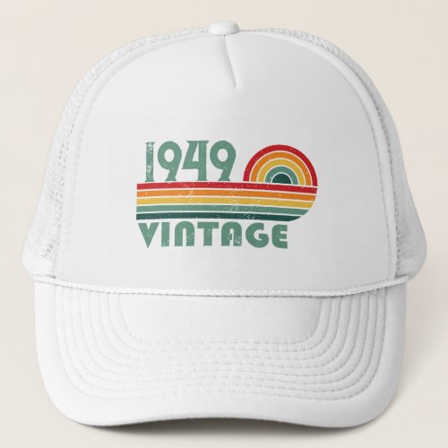 Personalized vintage 75th birthday gifts dad trucker hat