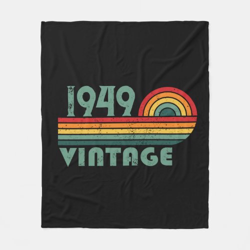Personalized vintage 75th birthday gifts fleece blanket