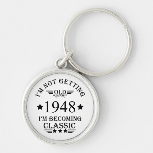 Personalized vintage 75th birthday gifts keychain